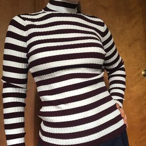 NWOT Tory Burch Striped Turtleneck